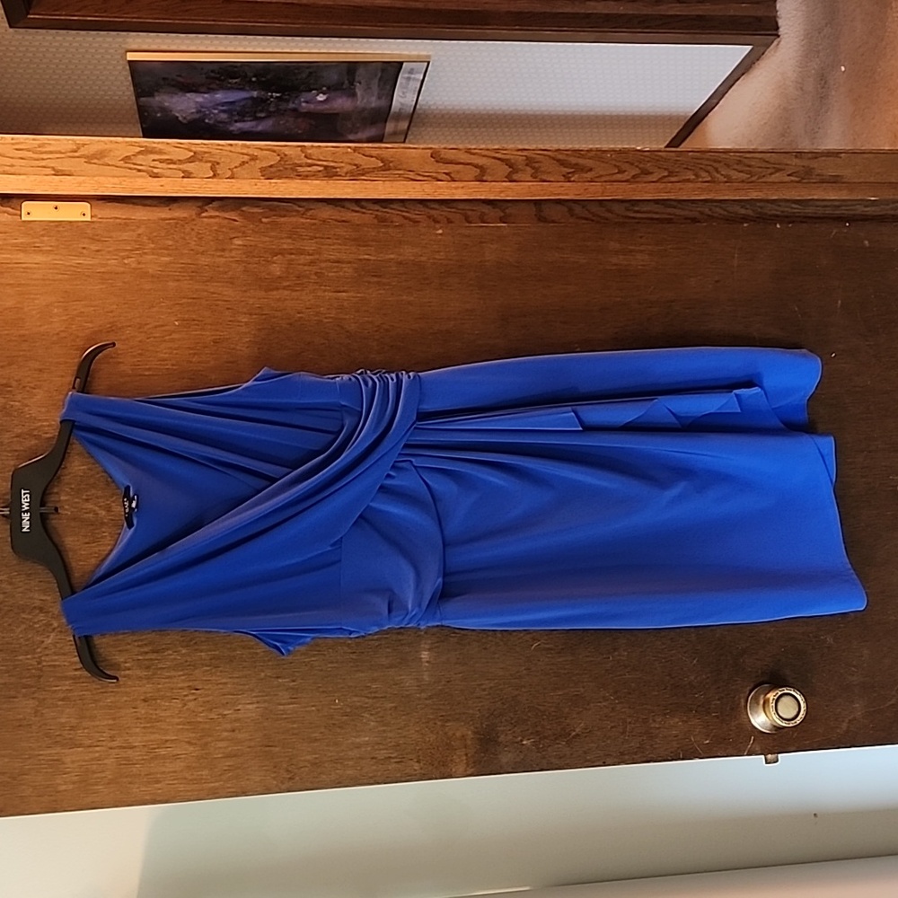 Chaps Royal Blue Sleeveless Midi Dress